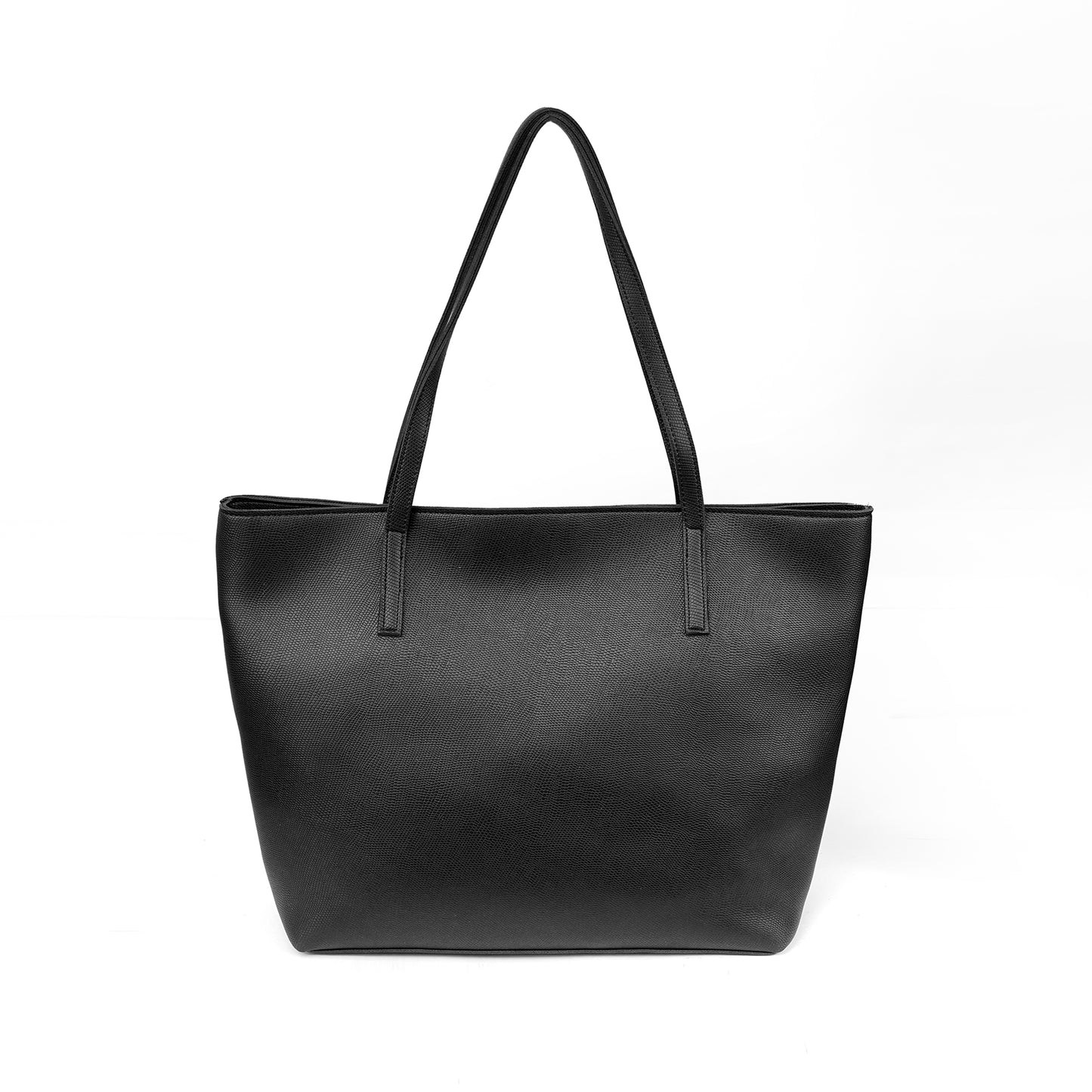 Back view of the Zara black everyday tote bag, showing the clean, minimalist design.