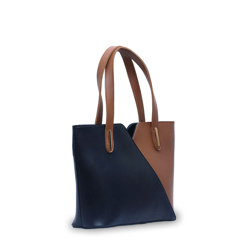 Hand bag 3 Two tone Blue and brown - Bags online