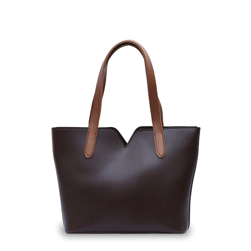 Hand bag 3 Two tone Chocolate Brown - Bags online