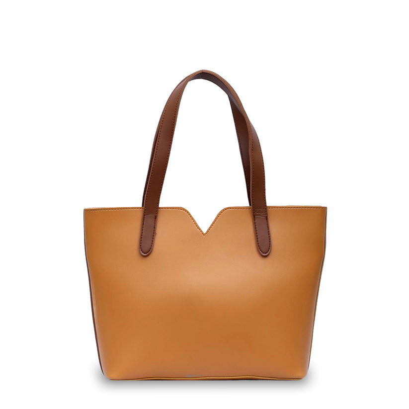 Hand bag 3 Two tone Mustard Brown - Bags online