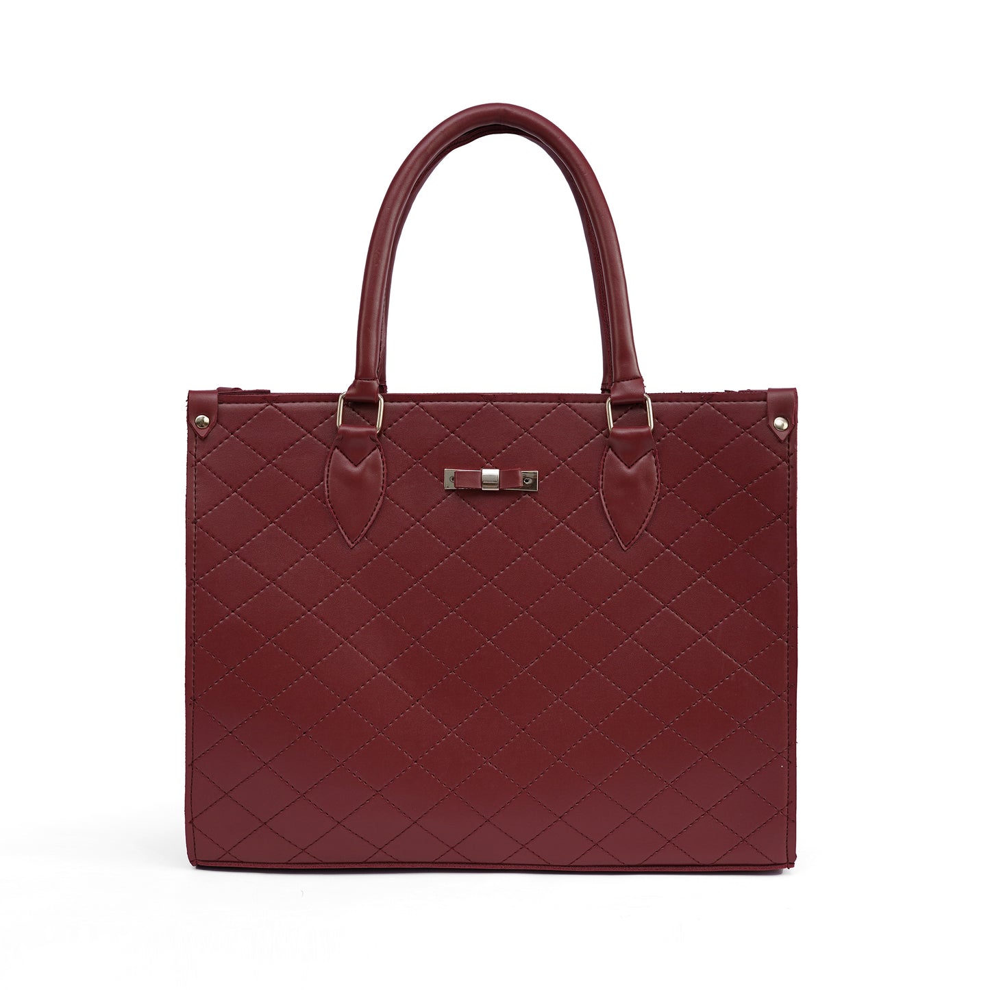 Maroon diamond-stitched ladies handbag Pakistan
