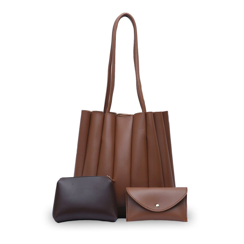 Verticle tote brown - Bags online