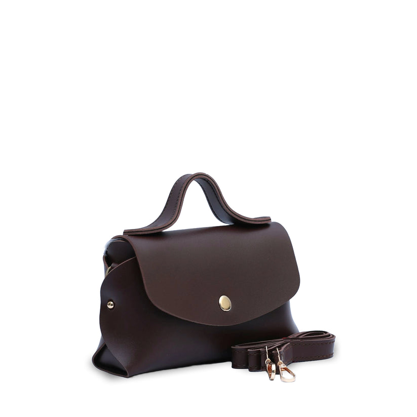 Cross body bag three PC set Chocolate Brown - Bags online