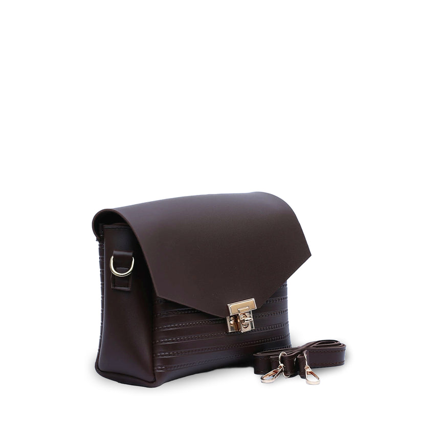 Hand bag 4 PC set Chocolate Brown - Bags online