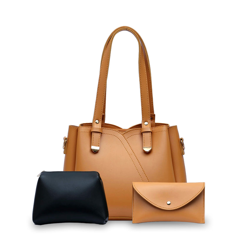 Hand bag 2 three PC Mustard - Bags online