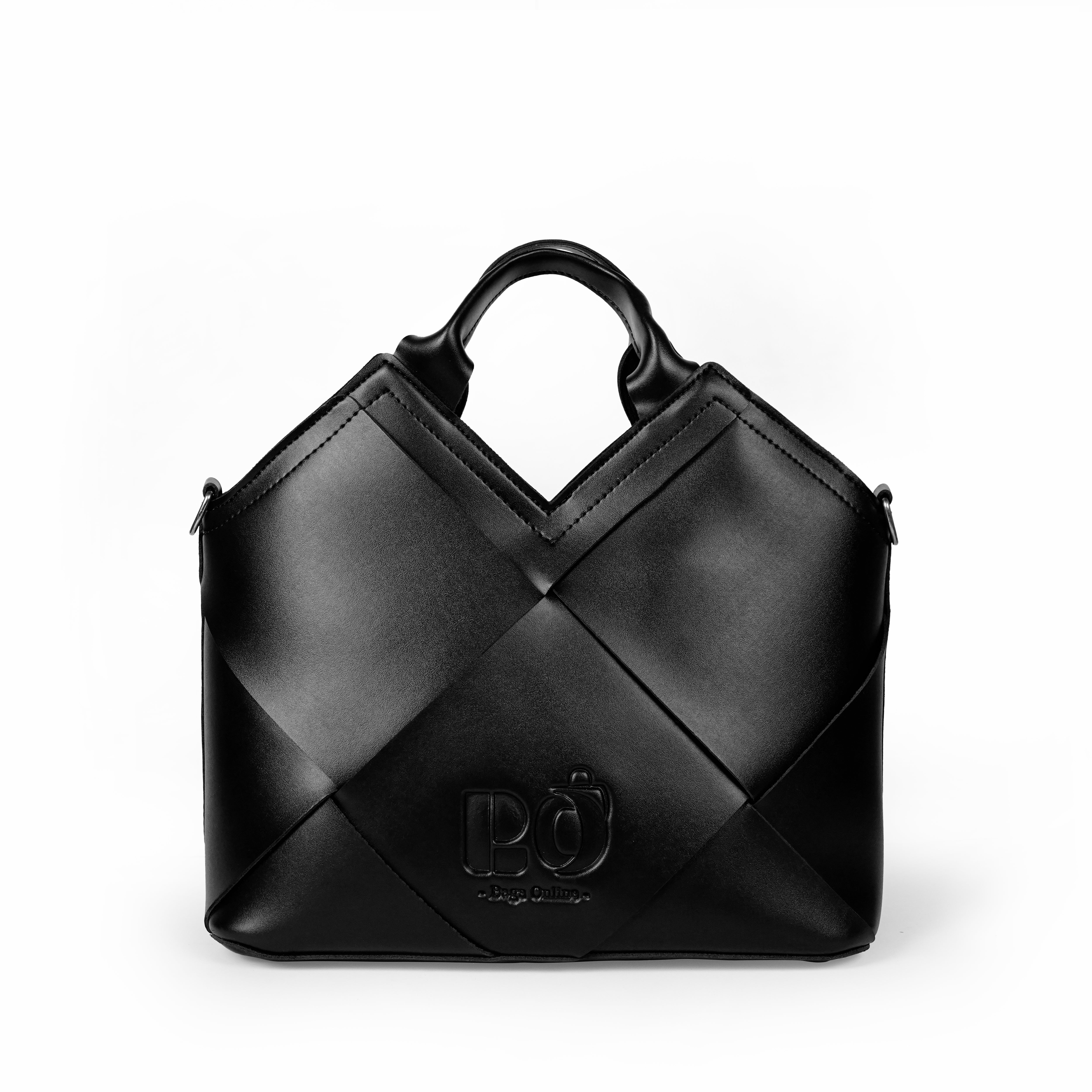 Black Designer Handbag for Women Elegant Structured Bag