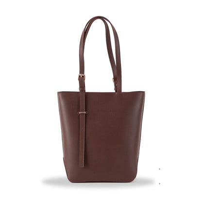 Elegant Brown Leather Tote Bag - Classic and Functional for Everyday Use - Bags online
