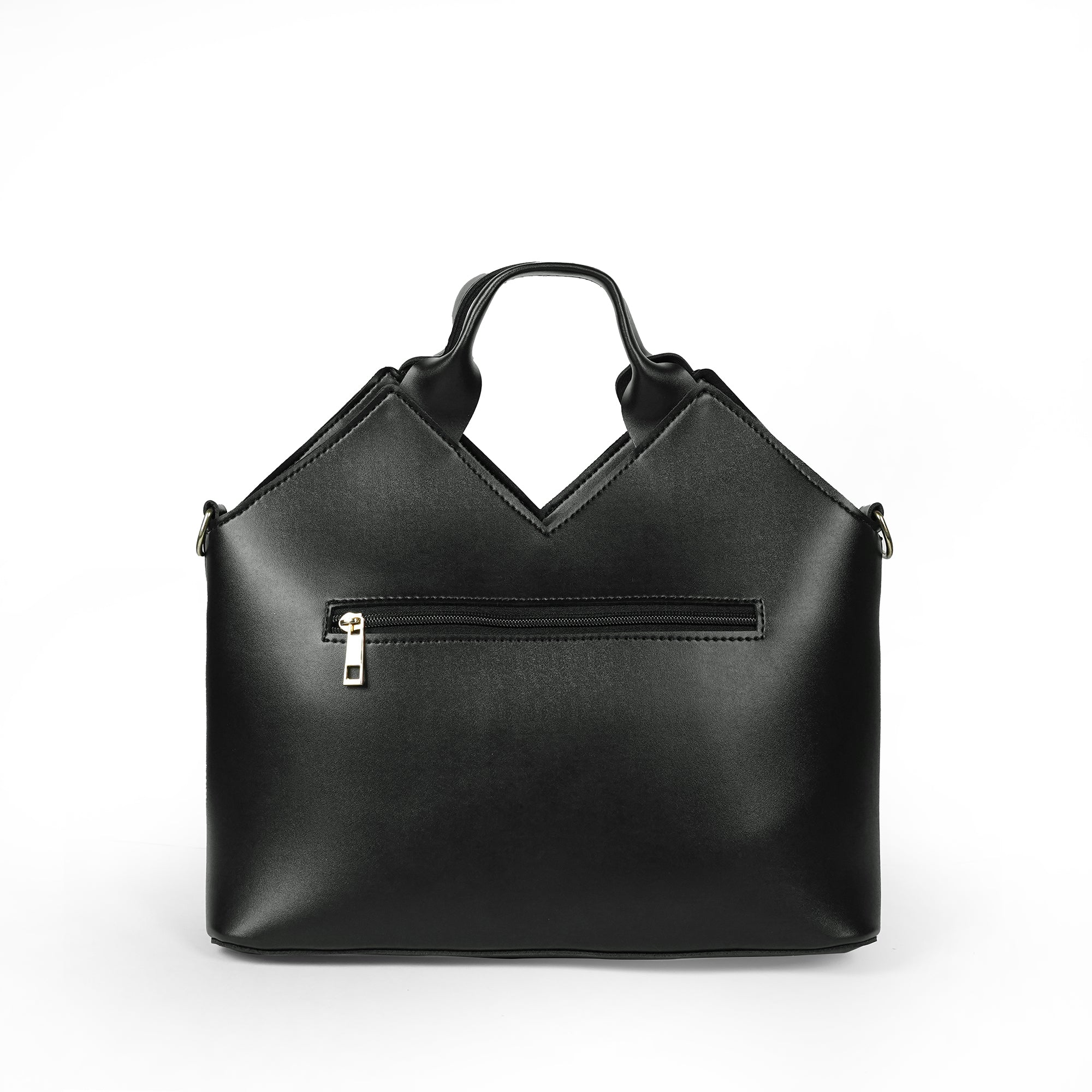 Black Designer Handbag for Women Elegant Structured Bag