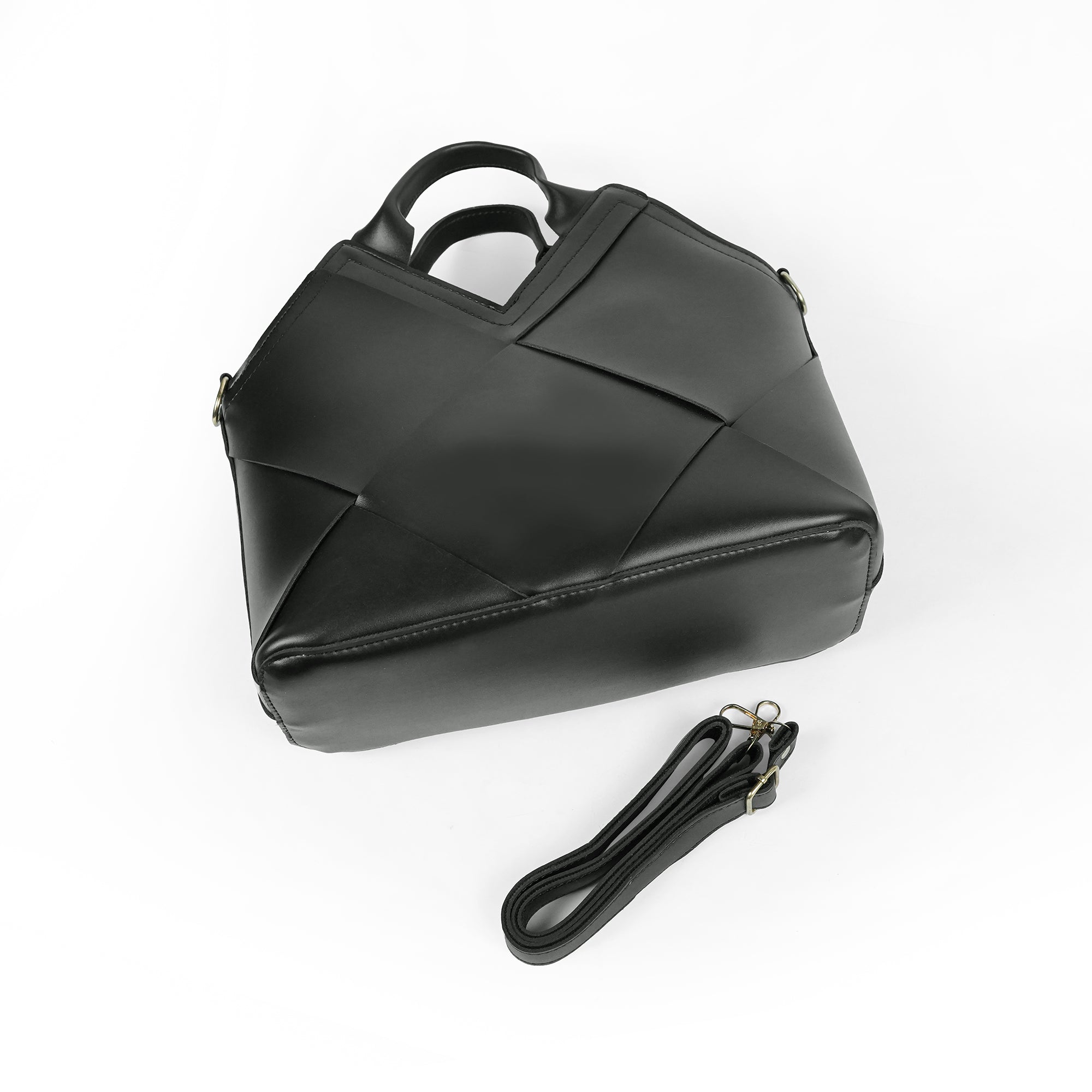 Black Designer Handbag for Women Elegant Structured Bag