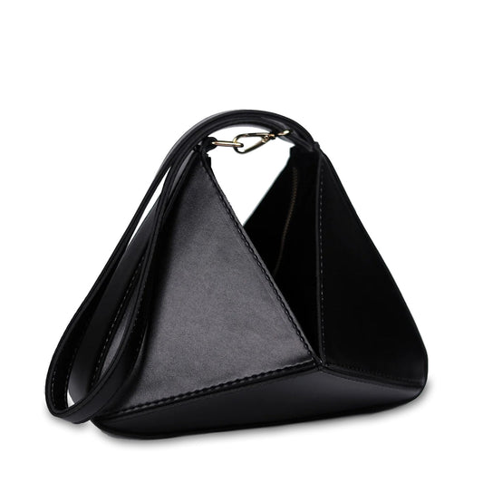 DESIGNER HAND BAGS Geometric Black Triangular  Handbag - Minimalist Luxury Design - Bags online