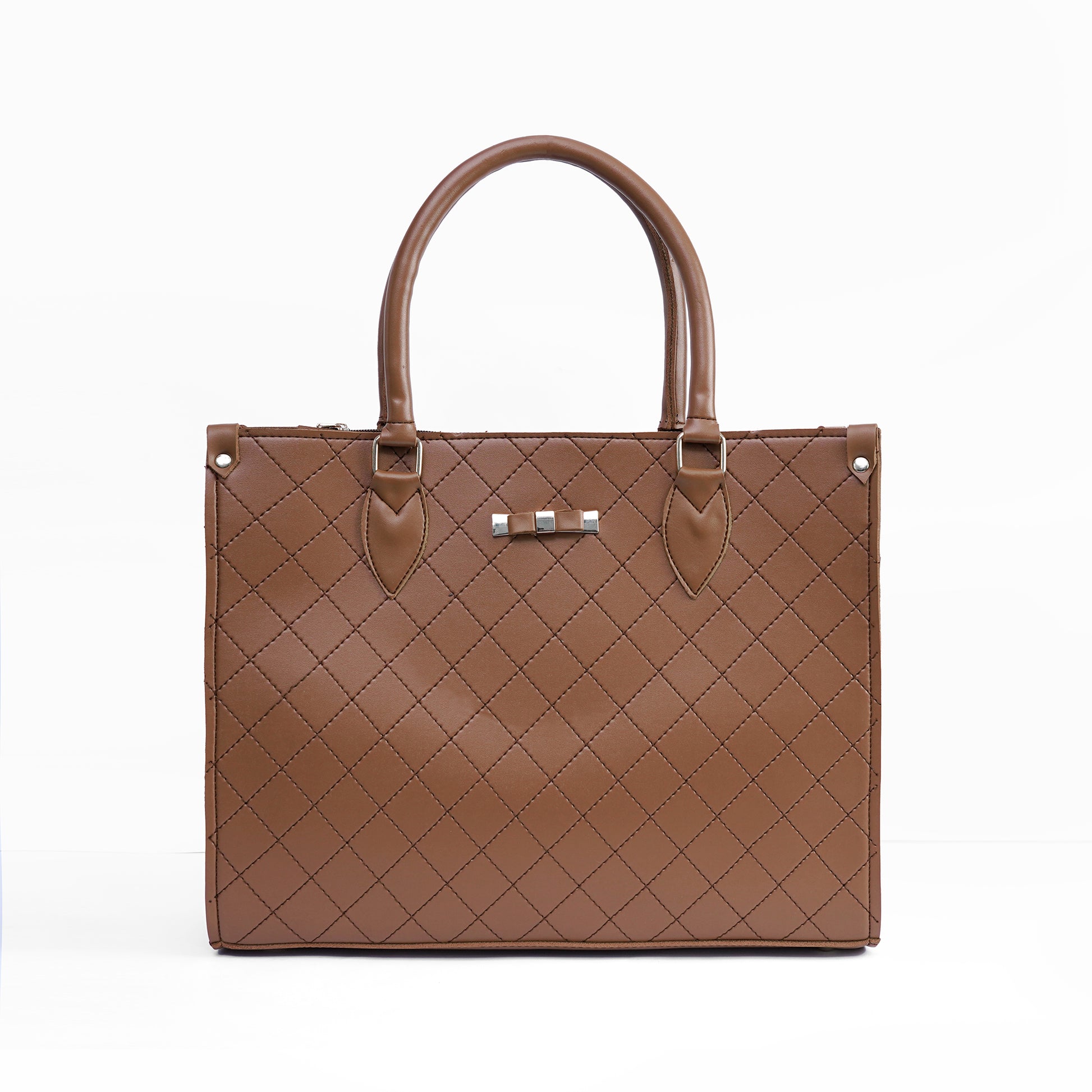 Brown diamond-stitched ladies handbag Pakistan
