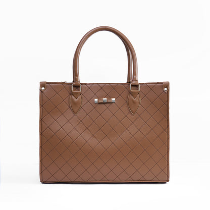 Brown diamond-stitched ladies handbag Pakistan