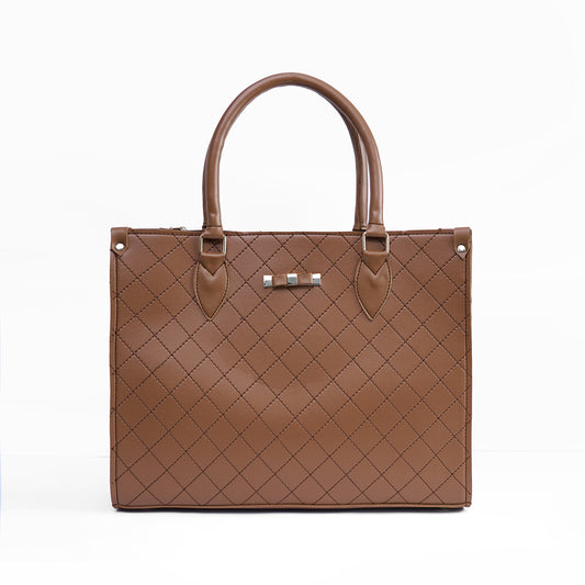 Brown diamond-stitched ladies handbag Pakistan