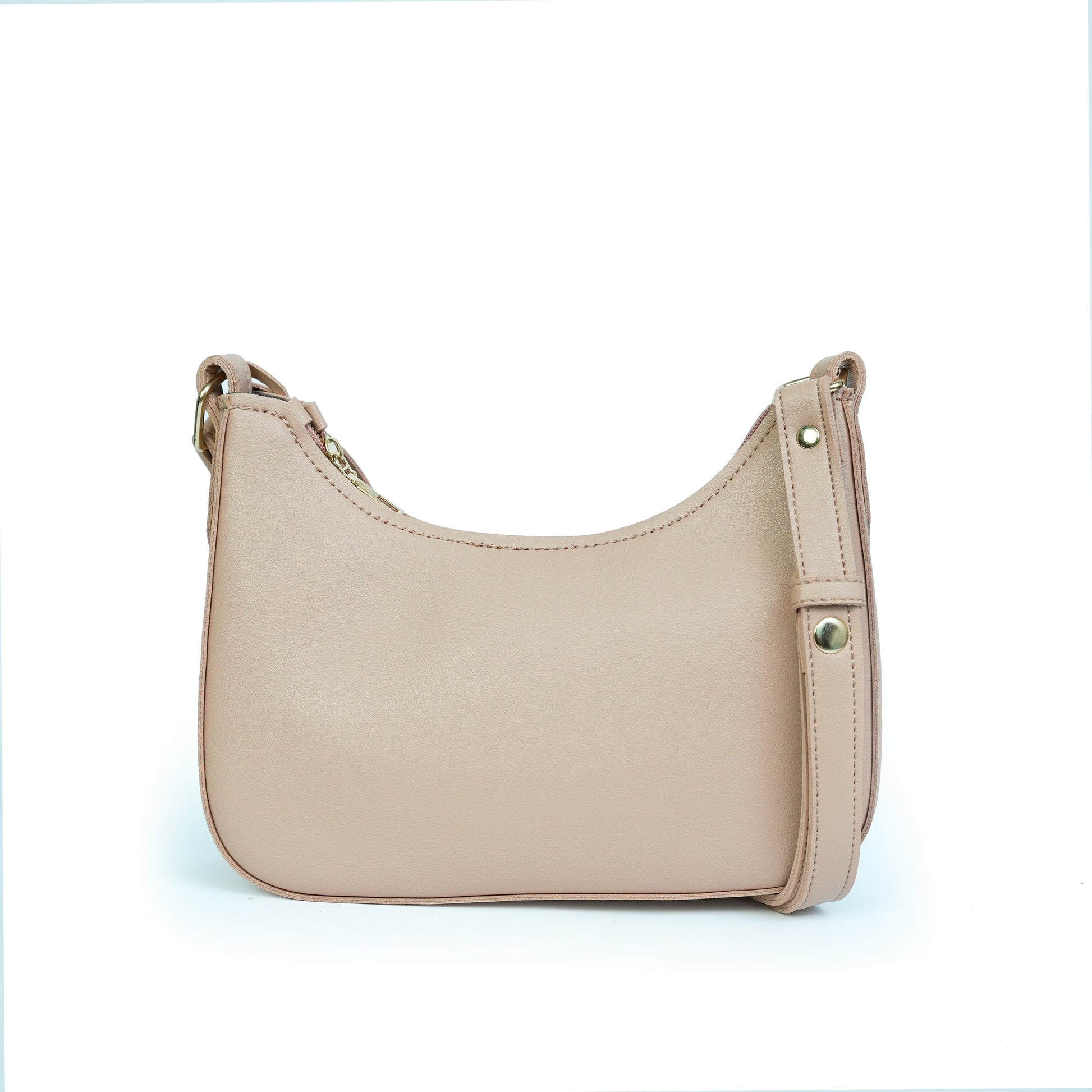 Close-up of pink shoulder bag strap and detailing