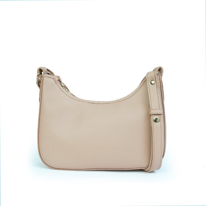 Close-up of pink shoulder bag strap and detailing
