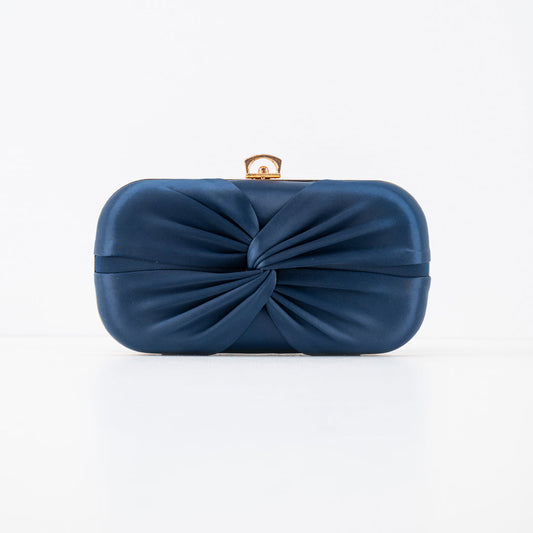 Elegant Pearl Accent Blue Clutch – A Timeless Evening Essential - Bags online