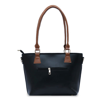 Hand bag 4 Black with Brown Pocket - Bags online