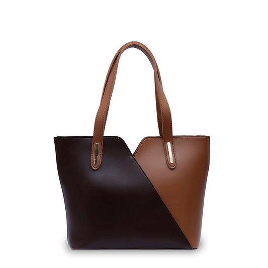 Hand bag 3 Two tone Chocolate Brown - Bags online
