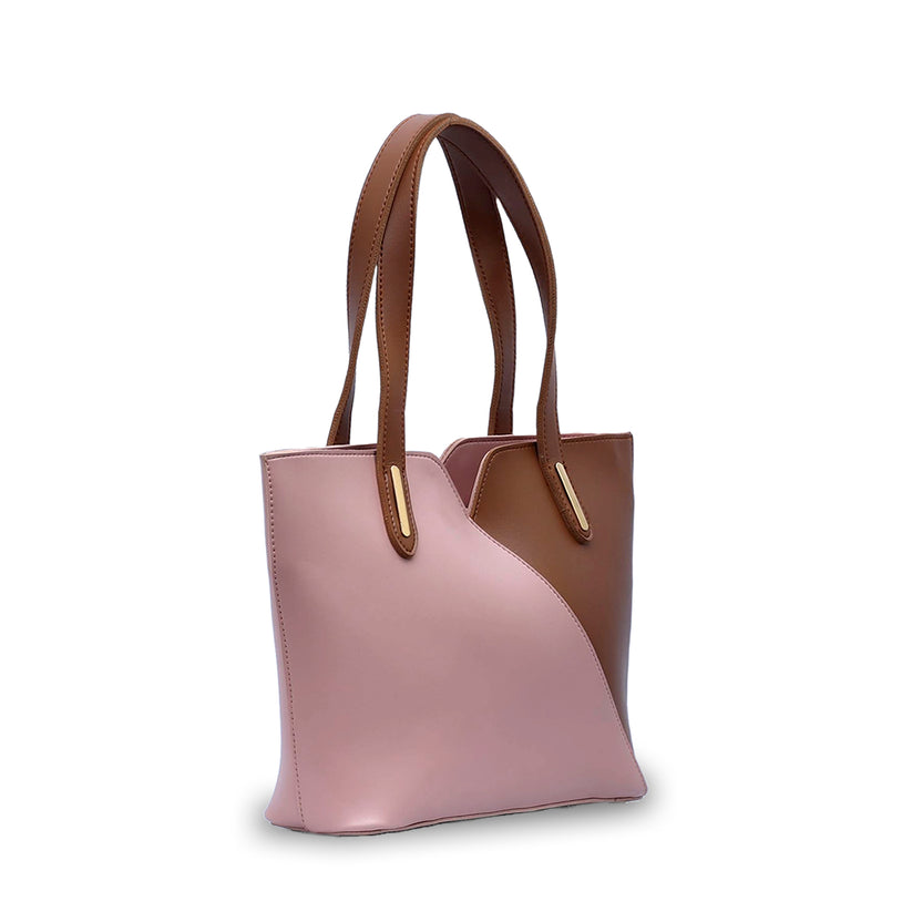 Hand bag 3 Two tone Pink and Brown - Bags online