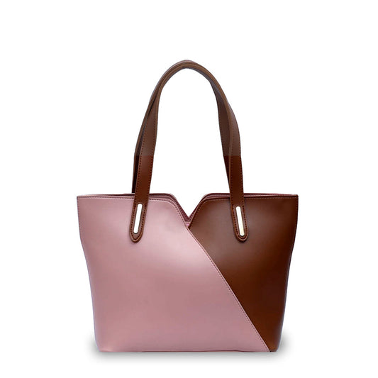Hand bag 3 Two tone Pink and Brown - Bags online
