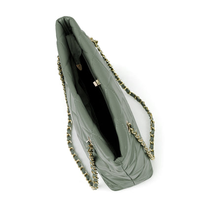 Grey women’s tote – top zipper and interior pocket