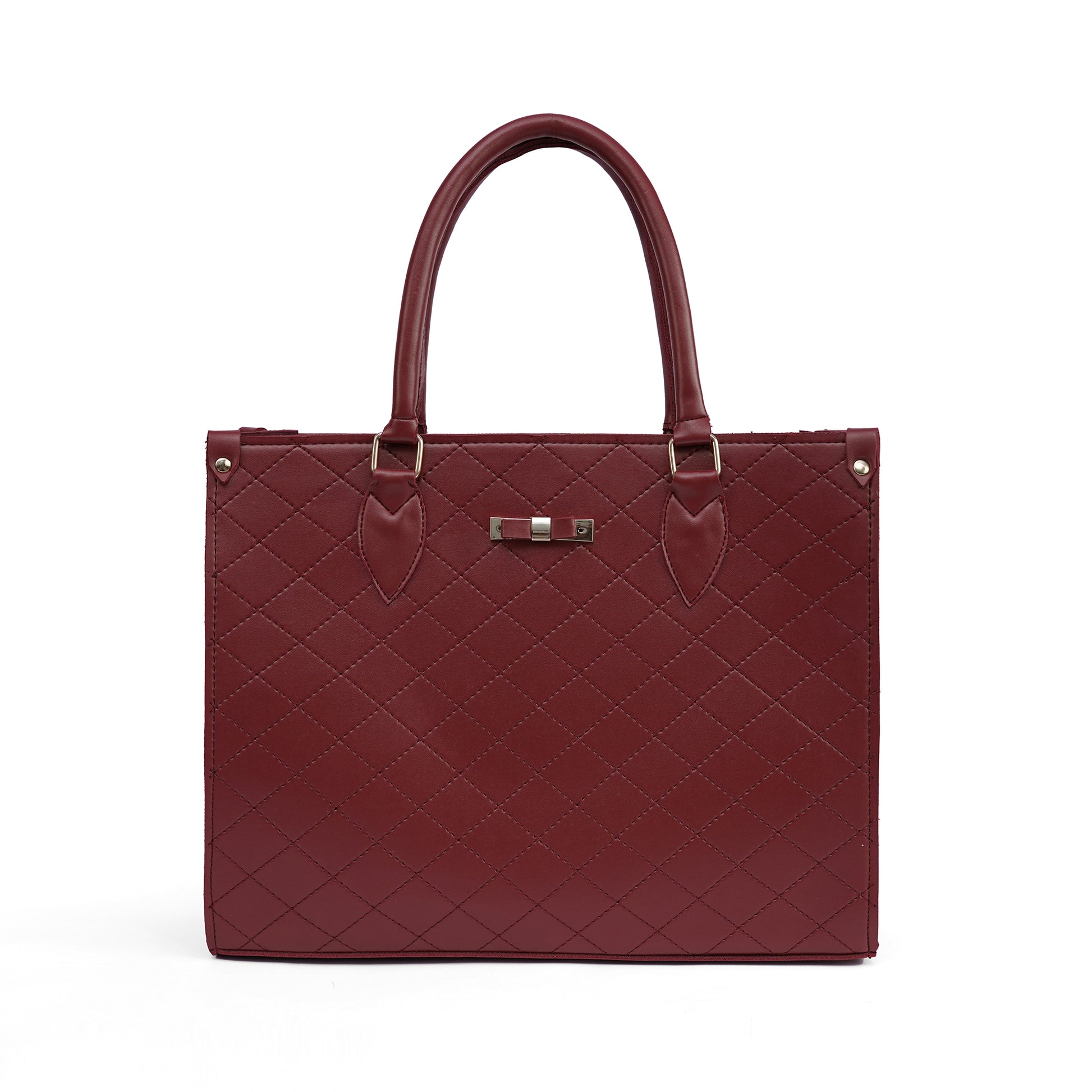 Maroon diamond-stitched ladies handbag Pakistan
