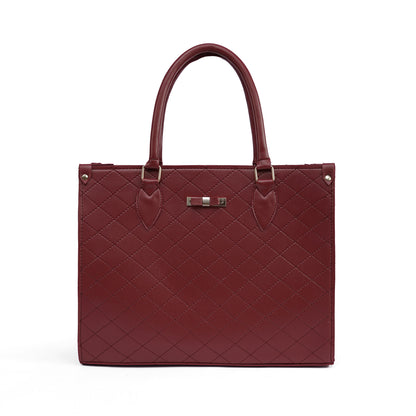 Maroon diamond-stitched ladies handbag Pakistan