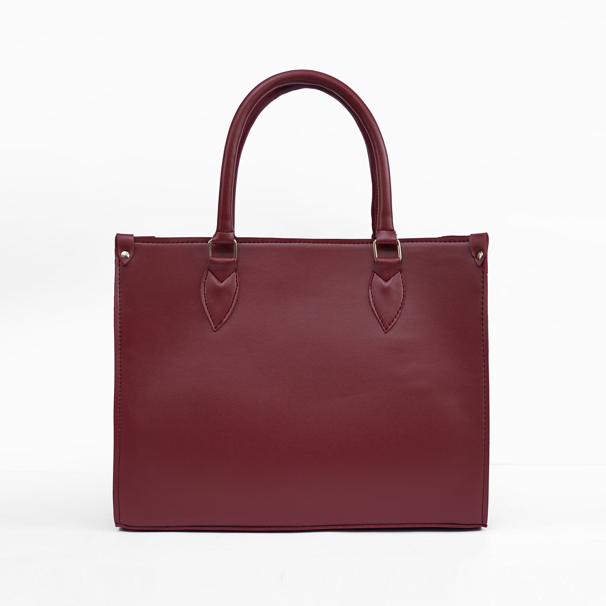 Back view Maroon diamond-stitched ladies handbag Pakistan