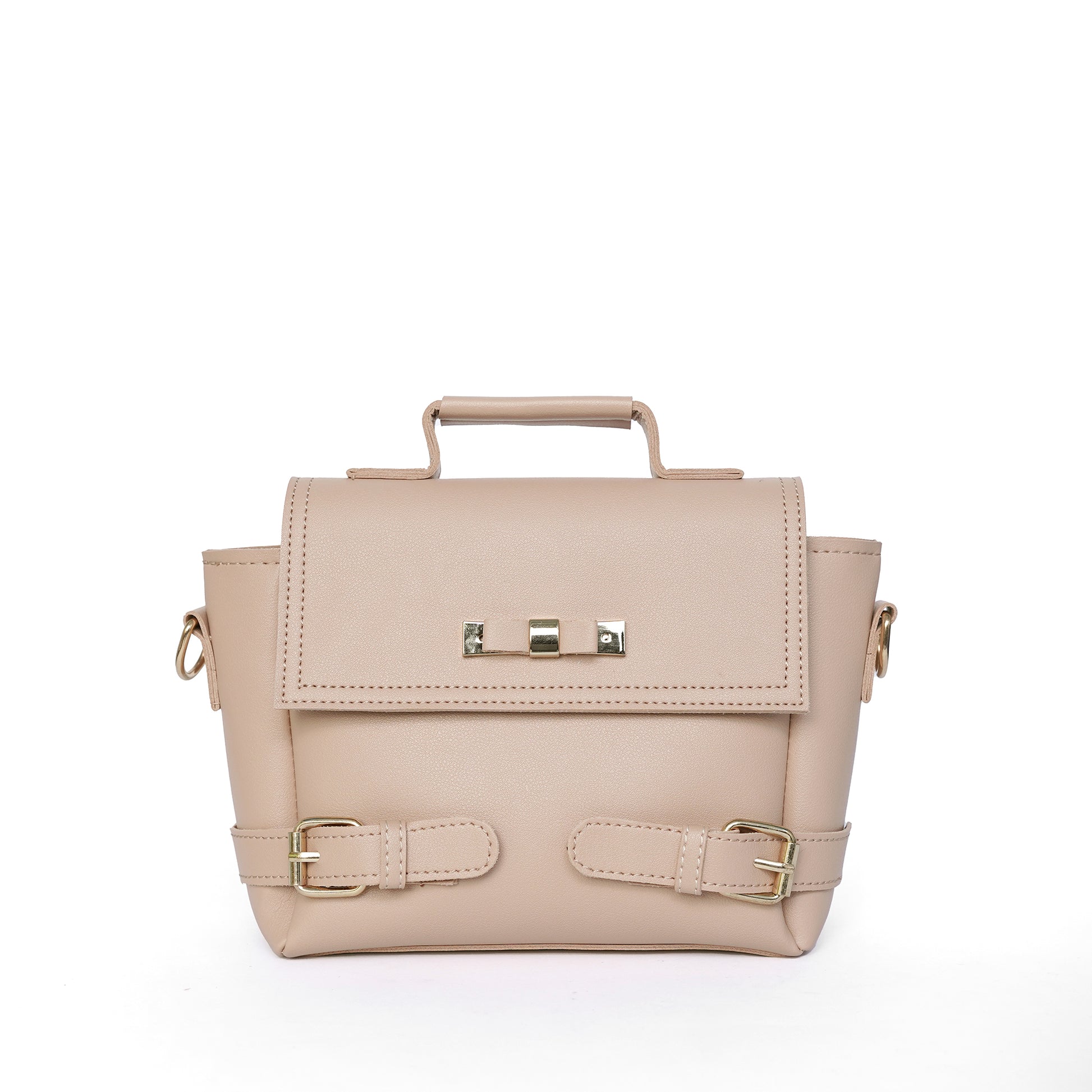 Pink ladies satchel shoulder bag – front view