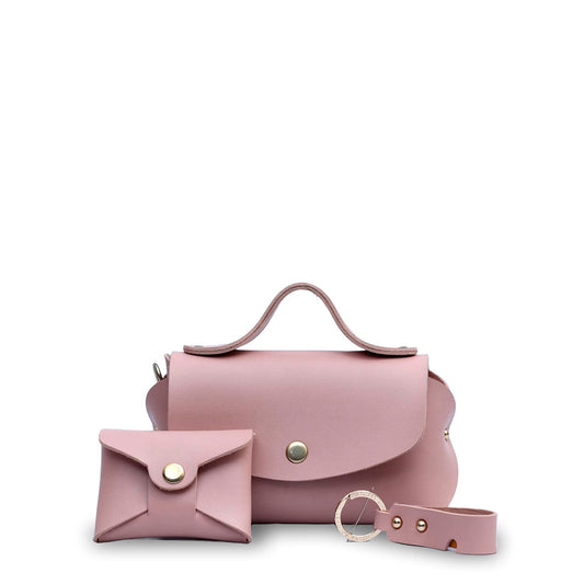 Cross body three PC set Pink - Bags online