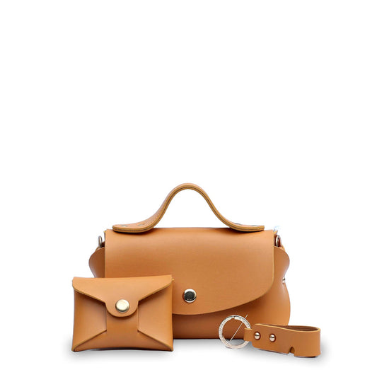 Cross body bag three pcs set Mustard - Bags online