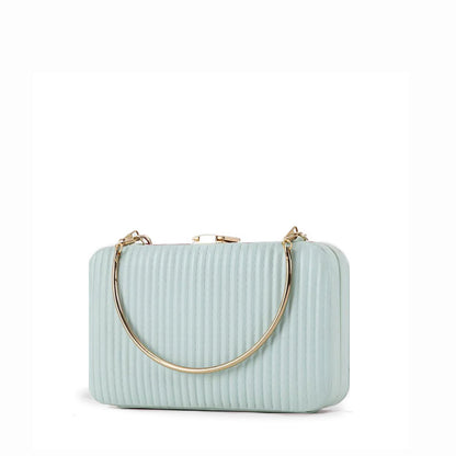 Elegant Ribbed Design Light Blue Clutch - Best Online Brand in Pakistan - Bags online