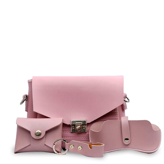 Hand bag 4pcs set Pink - Bags online
