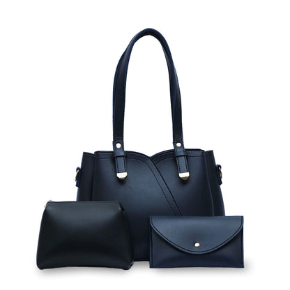 Hand bag 2 three PC Dark Blue - Bags online