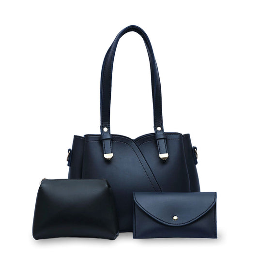 Hand bag 2 three PC Dark Blue - Bags online