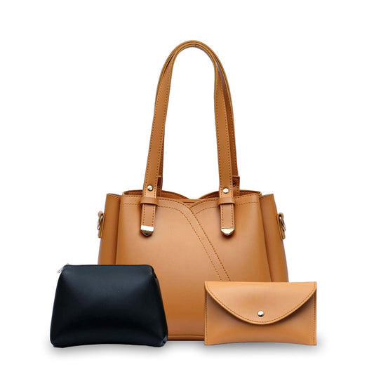 Hand bag 2 three PC Mustard - Bags online