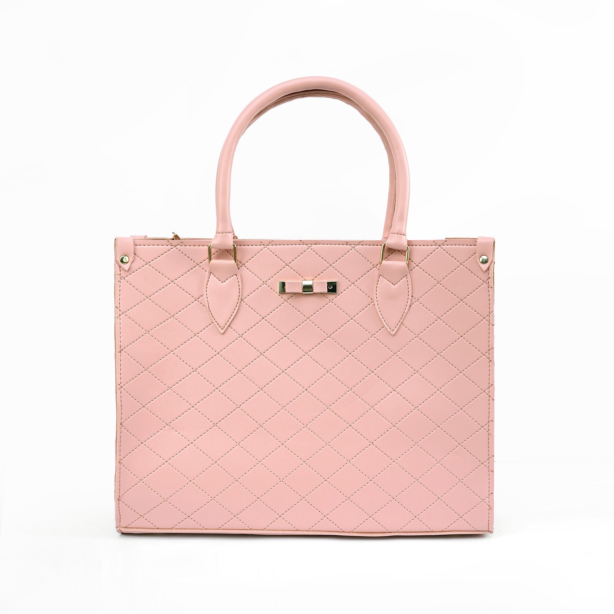 Pink Diamond-Stitched tote bag Pakistan | Trendy Ladies Tote for Women